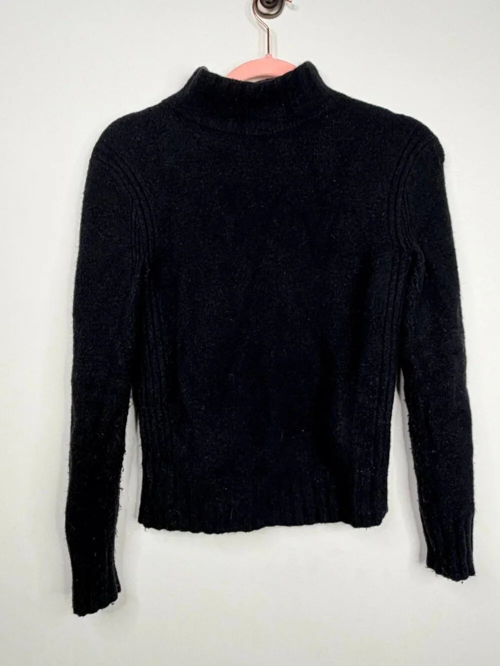 J. Crew Mockneck Sweater in Supersoft Yarn Black XXS #A2863